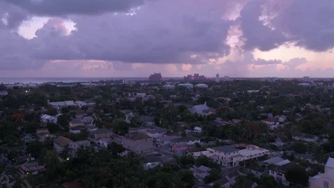 Aerial Bahamas Nassau July 2017 Sunset 4K Inspire 2 Stock Footage