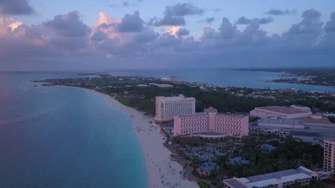 Aerial Bahamas Nassau July 2017 Sunset 4K Inspire 2 Stock Footage