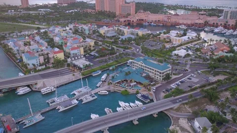 Aerial Bahamas Nassau July 2017 Sunset 4K Inspire 2 Stock Footage