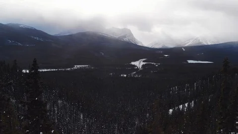 Aerial of Banff, Alberta Stock Footage 101759093