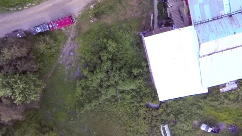 Aerial Barn Stock Footage 79018686