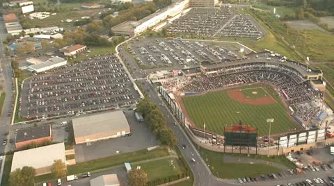 Aerial Baseball Field 1 Stock Footage 22028841