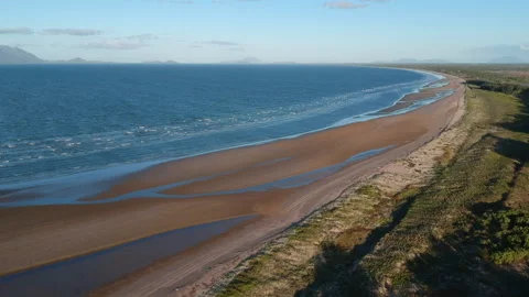 Aerial Of The Beach In The Afternoon Stock Footage 147476745