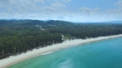 Aerial beach and ocean Stock Footage 75951547