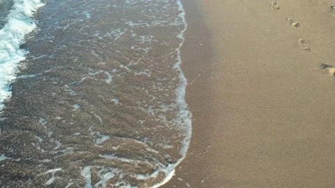 Aerial beach and wave Stock Footage 210753995