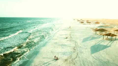 Aerial Beach Fly Over  Video stock 158772802