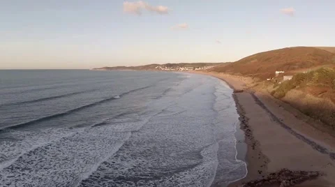 Aerial Beach Stock Footage 44753673