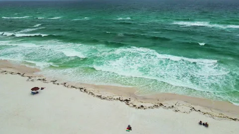 Aerial Beach Footage Establishing Shot Florida Stock Footage 196110153