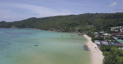 Aerial Beach Ko Phi Phi Island Vidéo 80350309