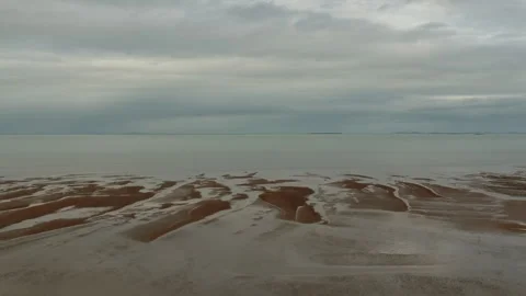 Aerial of Beach at Low Tide Video stock 147469778