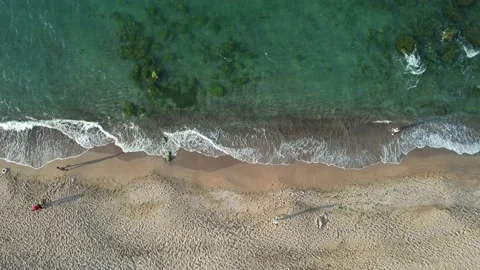 Aerial beach in summer Stock Footage 219894803