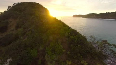 Aerial: Beach Sunrise.mp4 Stock Footage 47745114