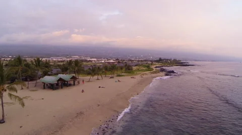 Aerial Beach Sunset Stock Footage 40048218