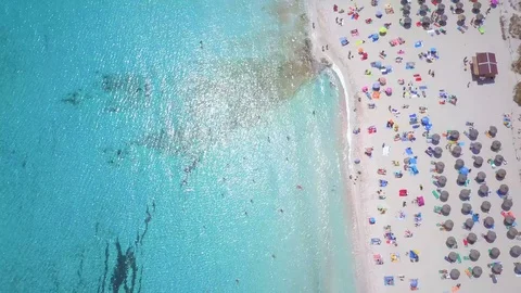 Aerial beach view of Cala Agulla Mallorca 動画素材 103178737