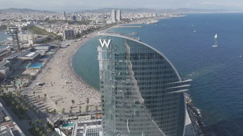 Aerial Beach views Video stock 343588598