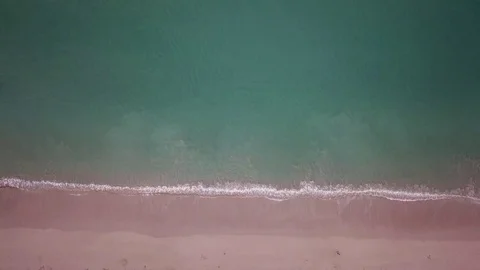 Aerial Beach Waves Stock Footage 84045350