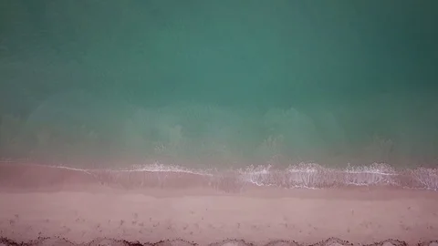 Aerial Beach Waves Stock Footage 84045456