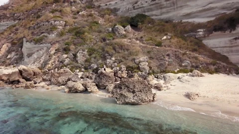 Aerial of Beach Waves Stock Footage 145345278
