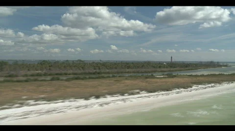 Aerial Beaches Lighthouse Video stock 693675