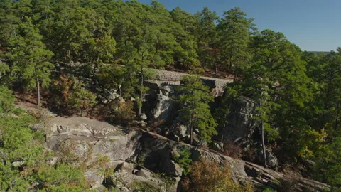 Aerial of a Beautiful Cliff at the Edge of a Mountain Stock Footage 149453053