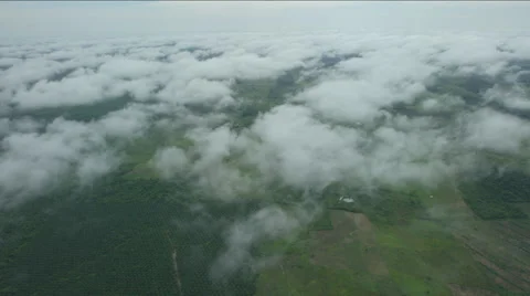 Aerial of beautiful cloudscape over landscape Stock Footage 63056580