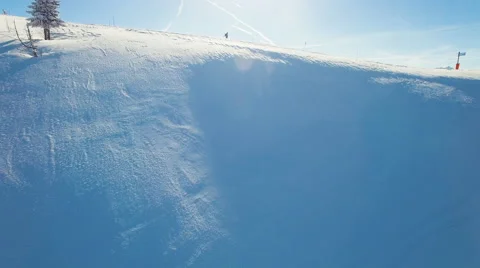 Aerial of Beautiful mountain Range and winter Landscape Stock Footage 63695478