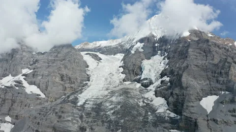 Aerial of the Bernese Alps Stock Footage 219760533