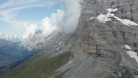 Aerial of the Bernese Highlands Stock Footage 219760567