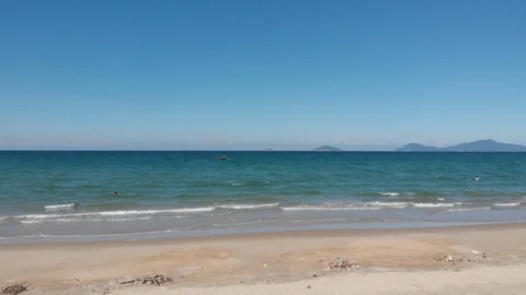 Aerial: beutiful ocean, Vietnam Stock Footage 101720153