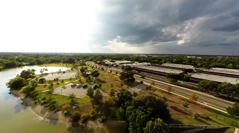 Aerial Black clouds rolling in Video stock 41797585