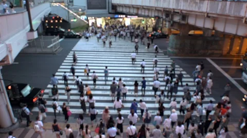 People Crossing Street Stock Video Footage | Royalty Free