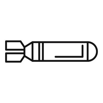 Aerial bomb falling down for destruction war and military concept Stock Illustration