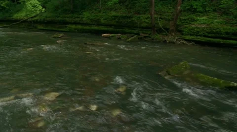 Aerial of Boone Creek in Kentucky Stock Footage 64143553