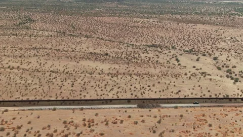Aerial: Border Wall between USA and Mexico, California, USA Stock Footage 159747554