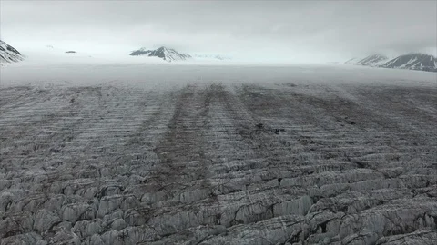 Aerial BoreBreen Glacier Arctic Stock Footage 99006035