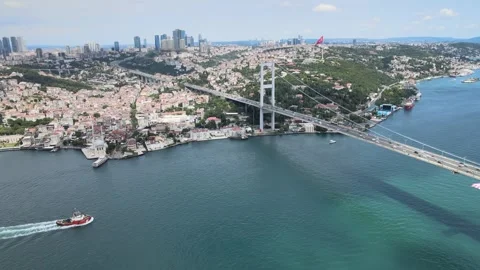 Aerial Bosphorus bridge Stock-Footage 254435400