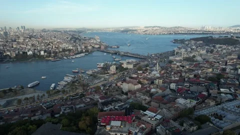 Aerial Bosphorus view Stock Footage 218385446