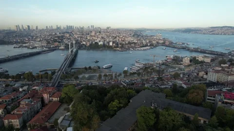Aerial bosphorus view Stock Footage 219283982