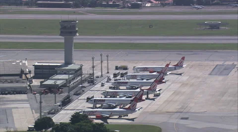 Aerial Brazil- Congonhas Airport, So Stock Video Pond5