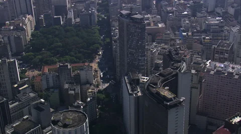 Aerial Brazil- Edificio Copan by Oscar Niemeyer, So Paulo, Stock Footage 40209572