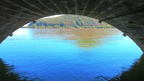 Aerial Bridge Fly Through Stock Footage 165429724