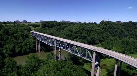 Aerial of a Bridge Stock Footage 64161234