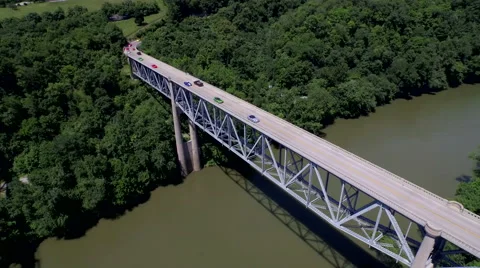 Aerial of a Bridge Stock Footage 64162095
