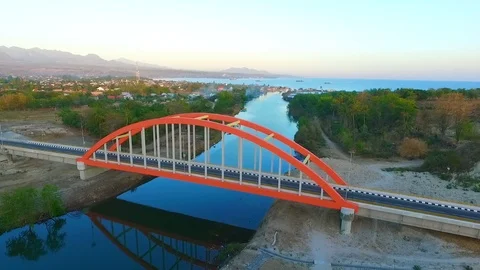 Aerial Bridge Stock Footage 95629879