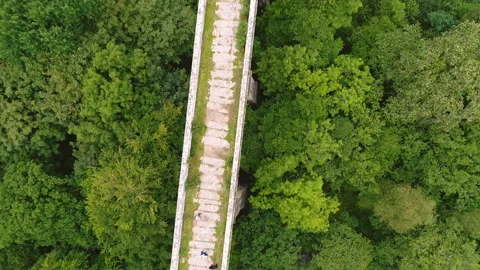 Aerial Of A Bridge In A Forest 2 Stock Footage 221861113