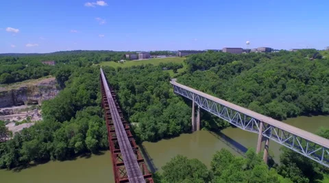 Aerial of Bridges Stock Footage 64161876