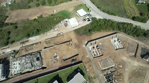Aerial build construction Stock Footage 219785375