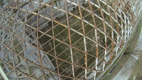 Aerial of building structure Stock Footage 89965911