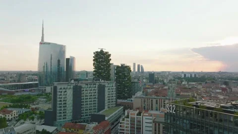 Aerial building view Stock Footage 228848058