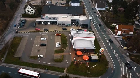 Aerial Burger King Stock Footage 105267065
